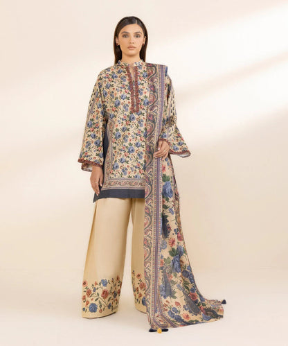 SAPPHIRE | UNSTITCHED 3 PIECE EMBROIDERED COTTON SUIT