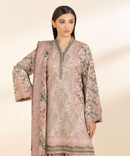 SAPPHIRE | UNSTITCHED 3 PIECE EMBROIDERED COTTON SUIT