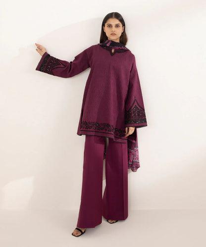 SAPPHIRE | UNSTITCHED 2 PIECE DYED EMBROIDERED JACQUARD SUIT