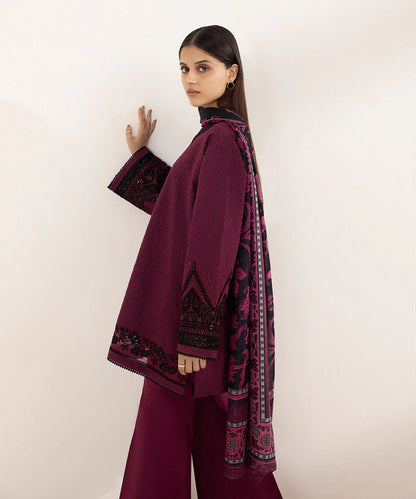 SAPPHIRE | UNSTITCHED 2 PIECE DYED EMBROIDERED JACQUARD SUIT
