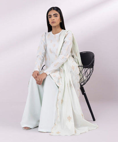 SAPPHIRE | UNSTITCHED 3 PIECE EMBROIDERED JACQUARD SUIT