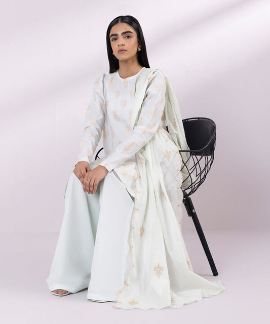 SAPPHIRE | UNSTITCHED 3 PIECE EMBROIDERED JACQUARD SUIT