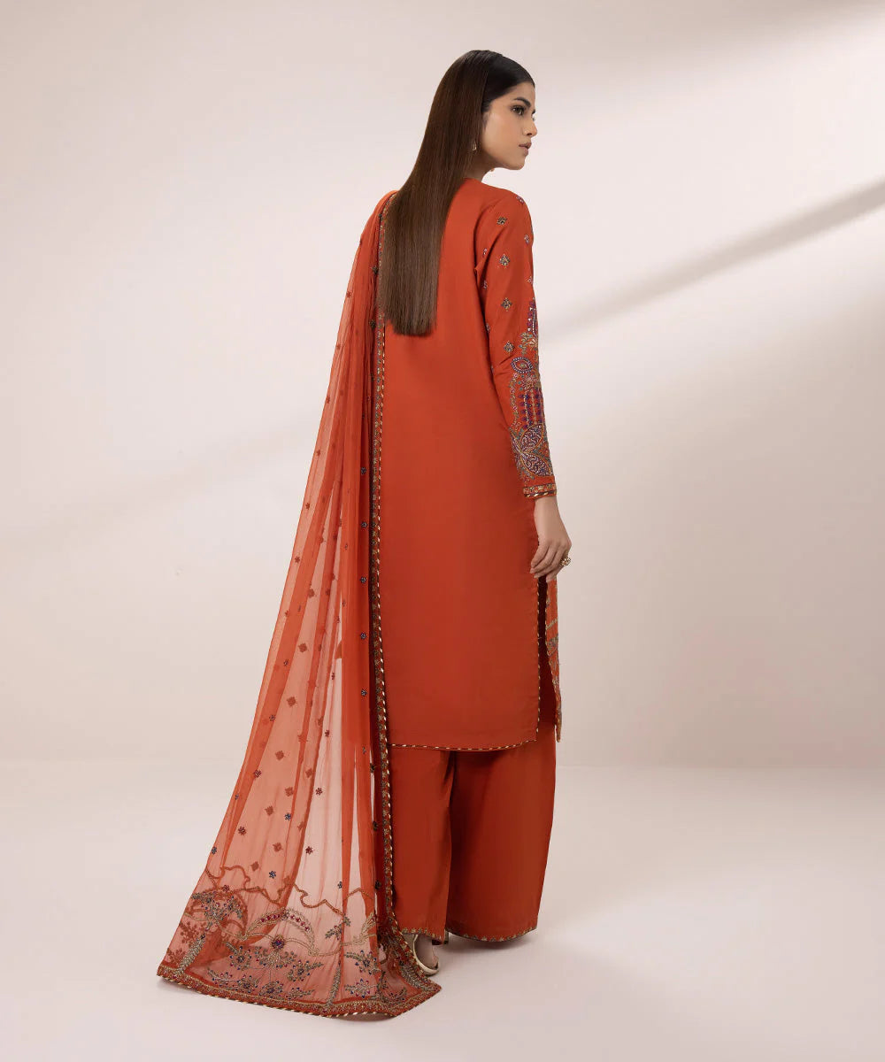 SAPPHIRE | UNSTITCHED 3 PIECE EMBROIDERED CAMBRIC SUIT