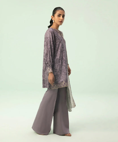 SAPPHIRE | UNSTITCHED 3 PIECE EMBROIDERED LINEN SUIT