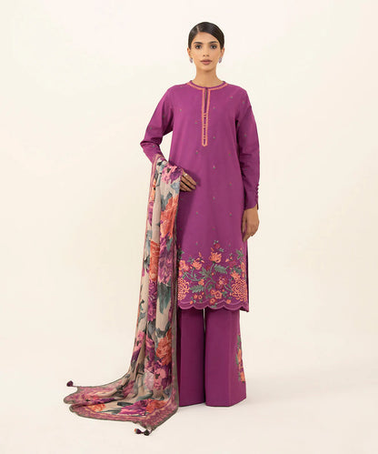 SAPPHIRE | UNSTITCHED 2 PIECE EMBROIDERED CAMBRIC SUIT