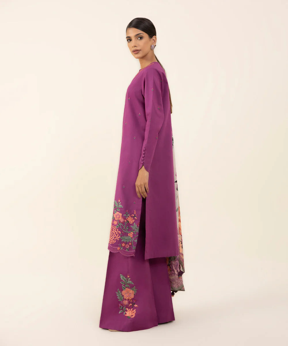 SAPPHIRE | UNSTITCHED 2 PIECE EMBROIDERED CAMBRIC SUIT