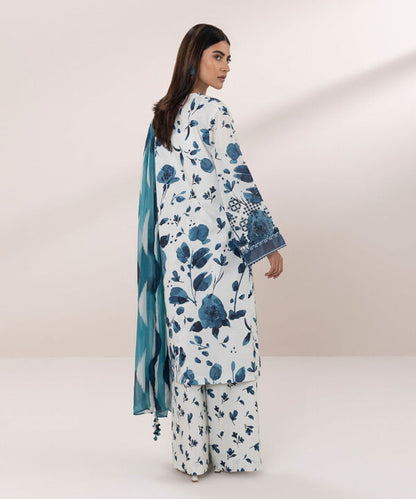 SAPPHIRE | UNSTITCHED 3 PIECE EMBROIDERED LAWN SUIT