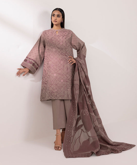 SAPPHIRE | UNSTITCHED 1 PIECE EMBROIDERED JACQUARD SHIRT