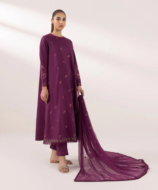 SAPPHIRE | UNSTITCHED 2 PIECE EMBROIDERED CAMBRIC SUIT
