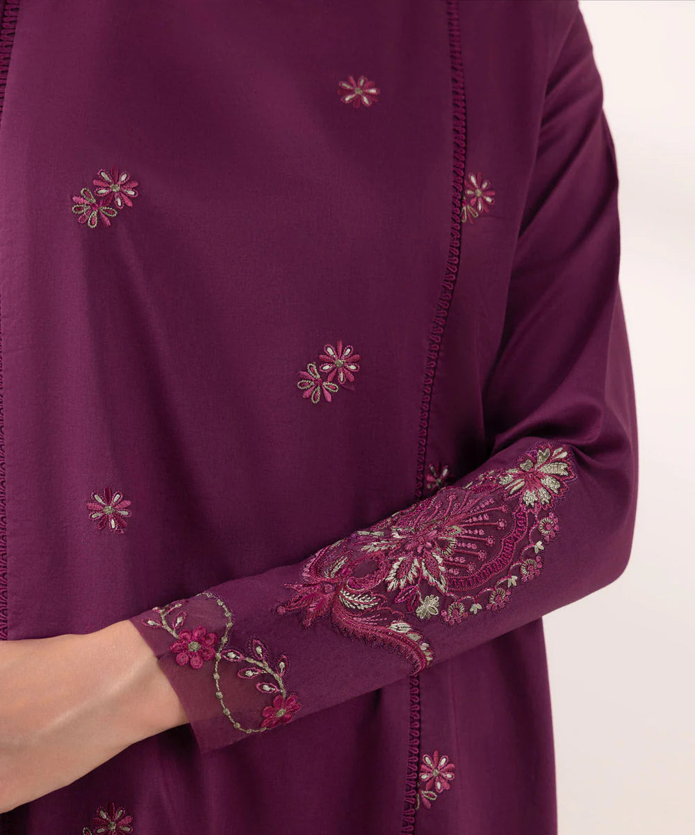 SAPPHIRE | UNSTITCHED 2 PIECE EMBROIDERED CAMBRIC SUIT