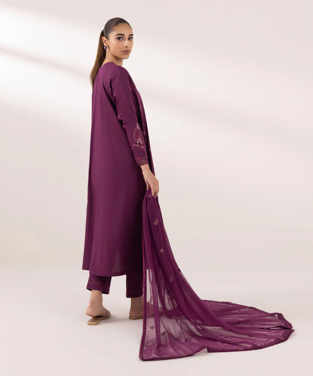SAPPHIRE | UNSTITCHED 2 PIECE EMBROIDERED CAMBRIC SUIT