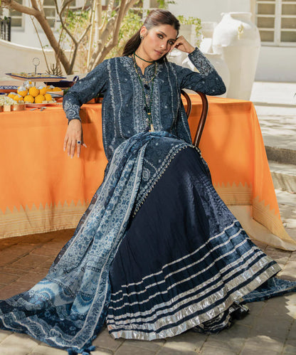 SAPPHIRE | UNSTITCHED 3 PIECE EMBROIDERED LAWN SUIT