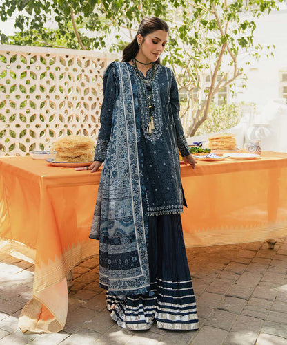 SAPPHIRE | UNSTITCHED 3 PIECE EMBROIDERED LAWN SUIT