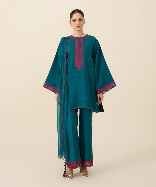 SAPPHIRE | UNSTITCHED 2 PIECE EMBROIDERED DOBBY SUIT