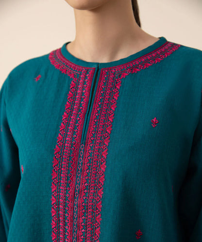SAPPHIRE | UNSTITCHED 2 PIECE EMBROIDERED DOBBY SUIT