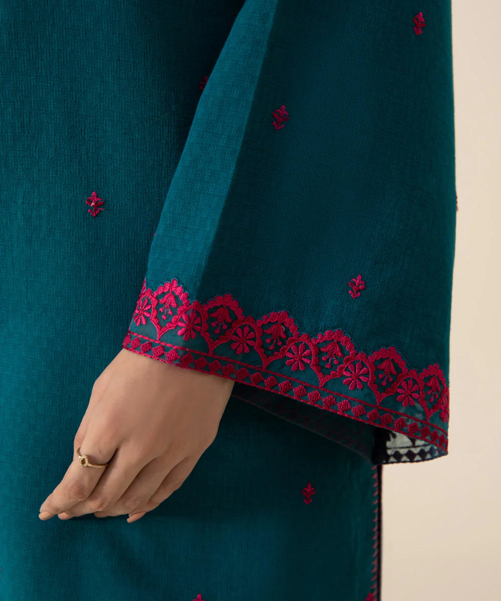 SAPPHIRE | UNSTITCHED 2 PIECE EMBROIDERED DOBBY SUIT