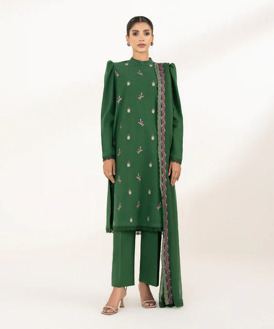 SAPPHIRE | UNSTITCHED 2 PIECE EMBROIDERED DOBBY SUIT