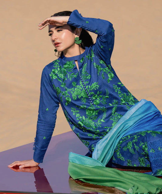 SAPPHIRE | UNSTITCHED 3 PIECE EMBROIDERED JACQUARD SUIT