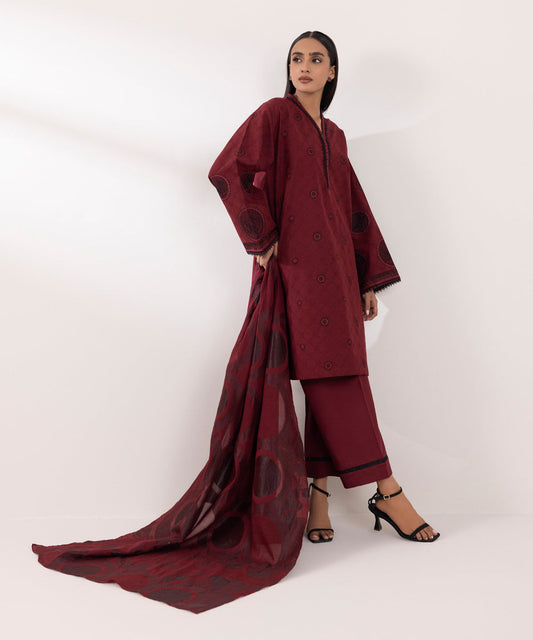 SAPPHIRE | UNSTITCHED 2 PIECE EMBROIDERED JACQUARD SUIT