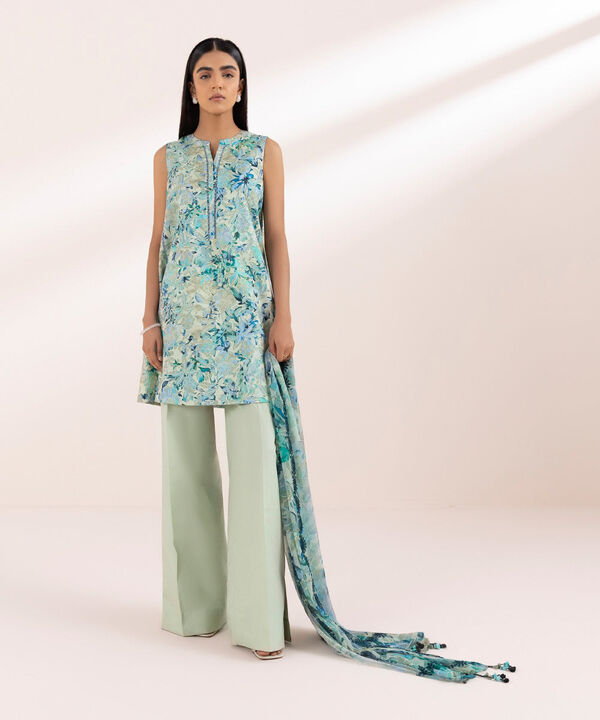 SAPPHIRE | UNSTITCHED 2 PIECE PRINTED CAMBRIC SUIT