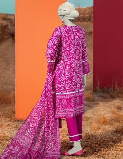 J. | UNSTITCHED 3 PIECE PRINTED LAWN SUIT