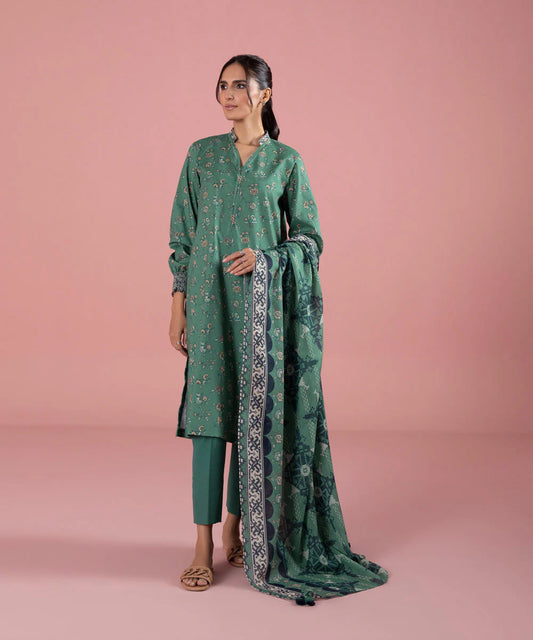 Sapphire | Unstitched 2Pc Printed Lawn - Shirt & Dupatta | 2D-DY23ZV0-2