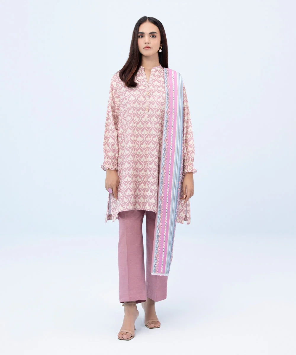 SAPPHIRE | UNSTITCHED 2 PIECE PRINTED LIGHT KHADDAR SUIT