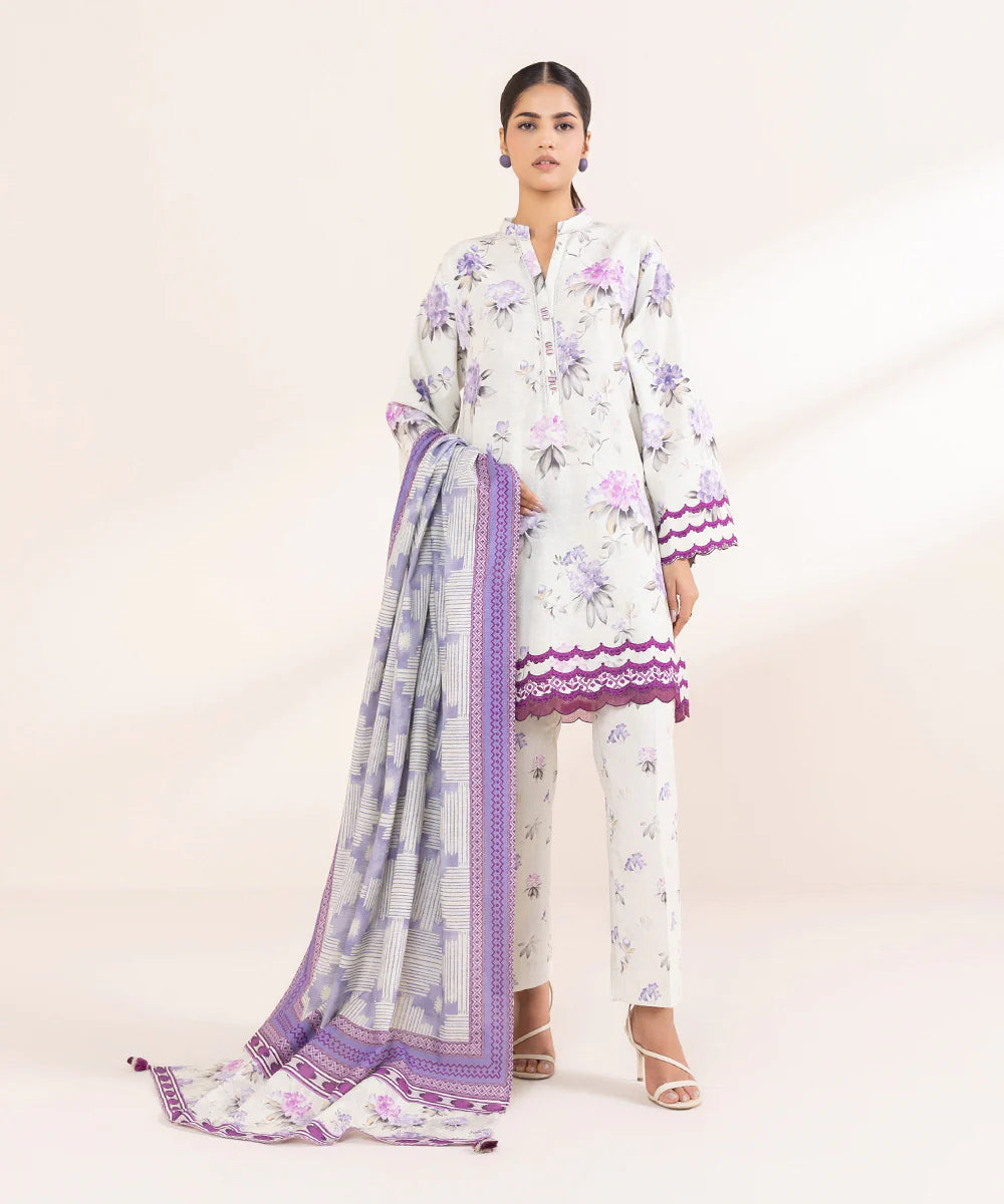 SAPPHIRE | UNSTITCHED 2 PIECE PRINTED CAMBRIC SUIT
