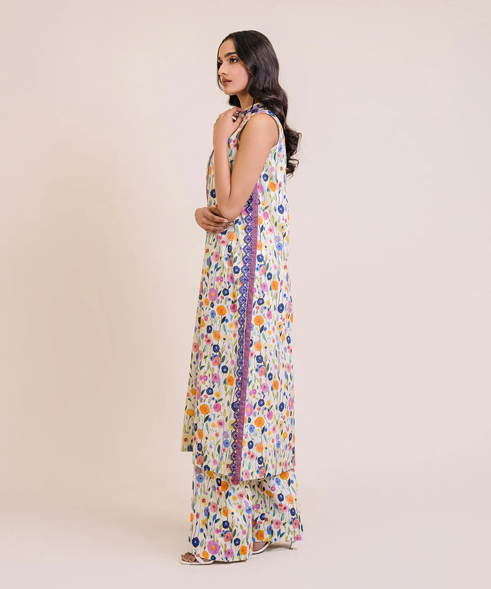 SAPPHIRE | UNSTITCHED 2 PIECE EMBROIDERED LAWN SUIT