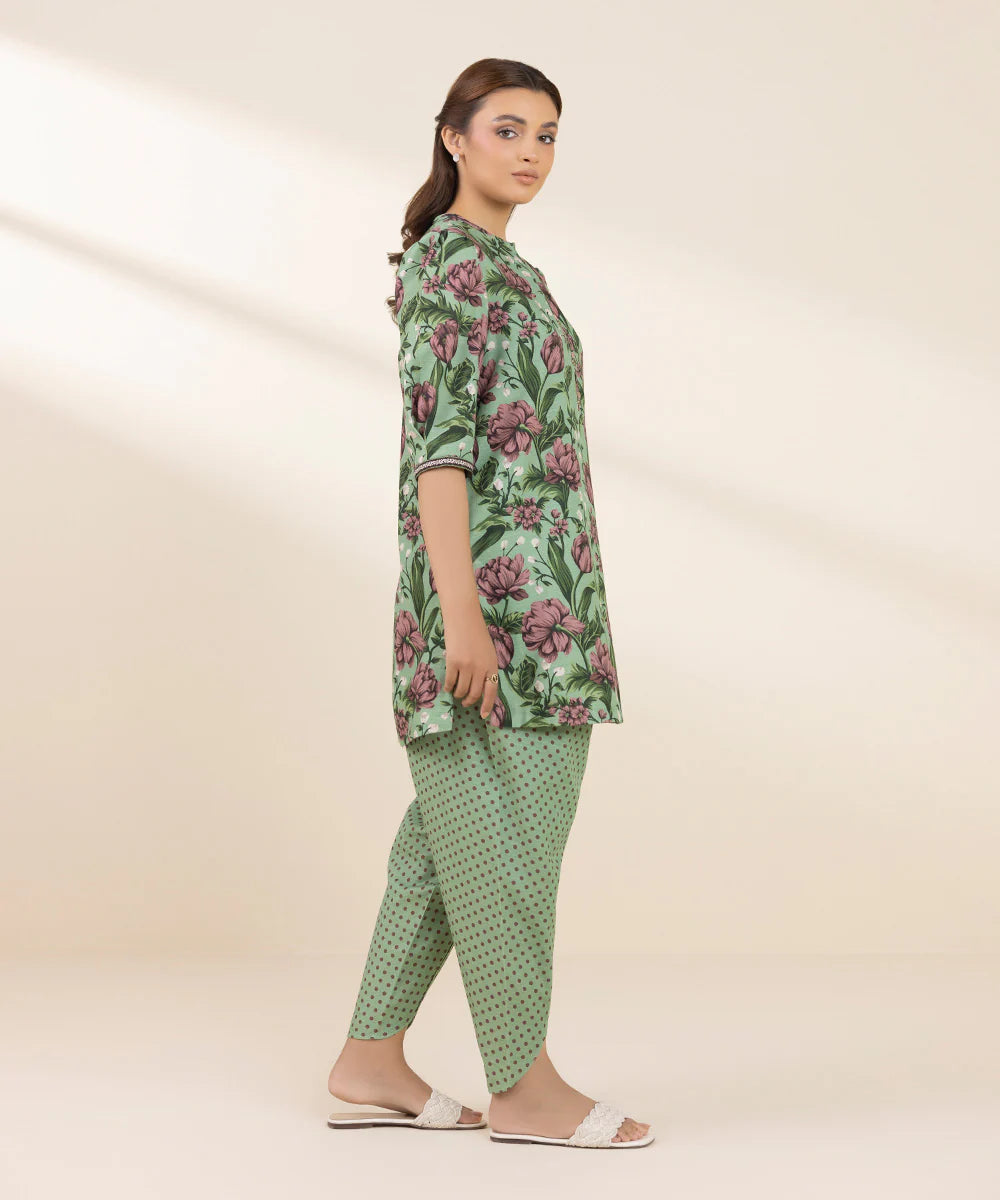 SAPPHIRE | UNSTITCHED 2 PIECE PRINTED LIGHT KHADDAR SUIT