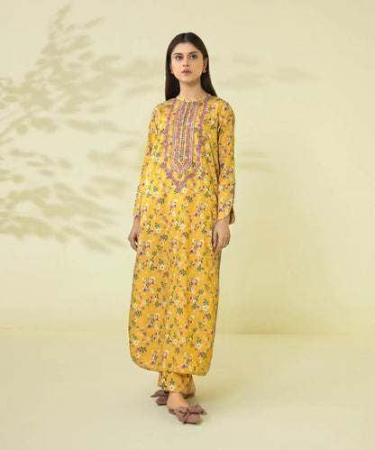 Sapphire | Unstitched 2Pc Printed Embroidered Lawn - Shirt & Trouser