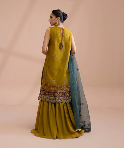 Sapphire LUXE | 3 Piece Unstitched Dyed Embroidered Blended Organza Suit | 3FE-LX23V1-4