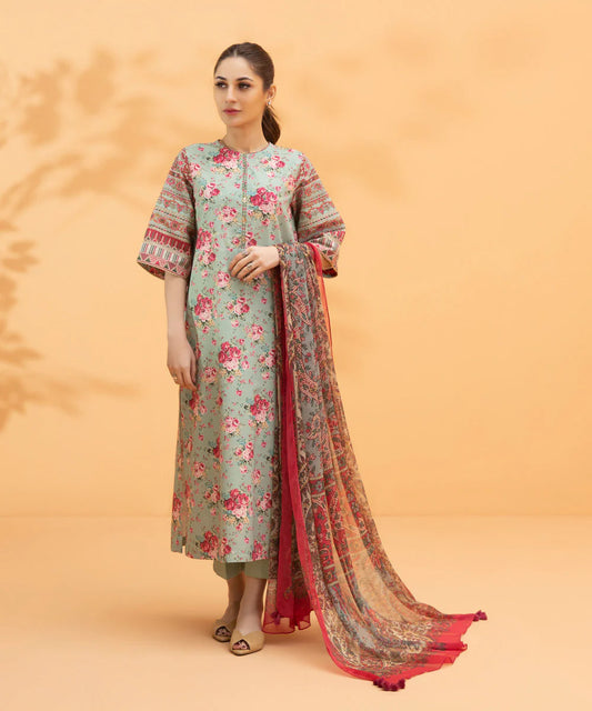 SAPPHIRE | UNSTITCHED 3 PIECE PRINTED LAWN SUIT