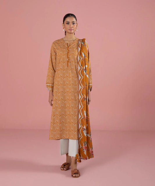 Sapphire | Unstitched 2Pc Printed Lawn - Shirt & Dupatta | 3P-DY23ZV0-16