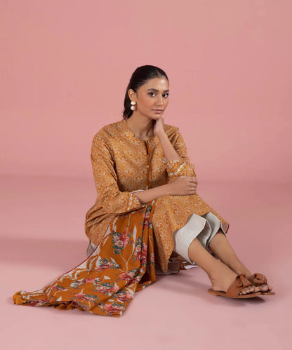 Sapphire | Unstitched 2Pc Printed Lawn - Shirt & Dupatta | 3P-DY23ZV0-16
