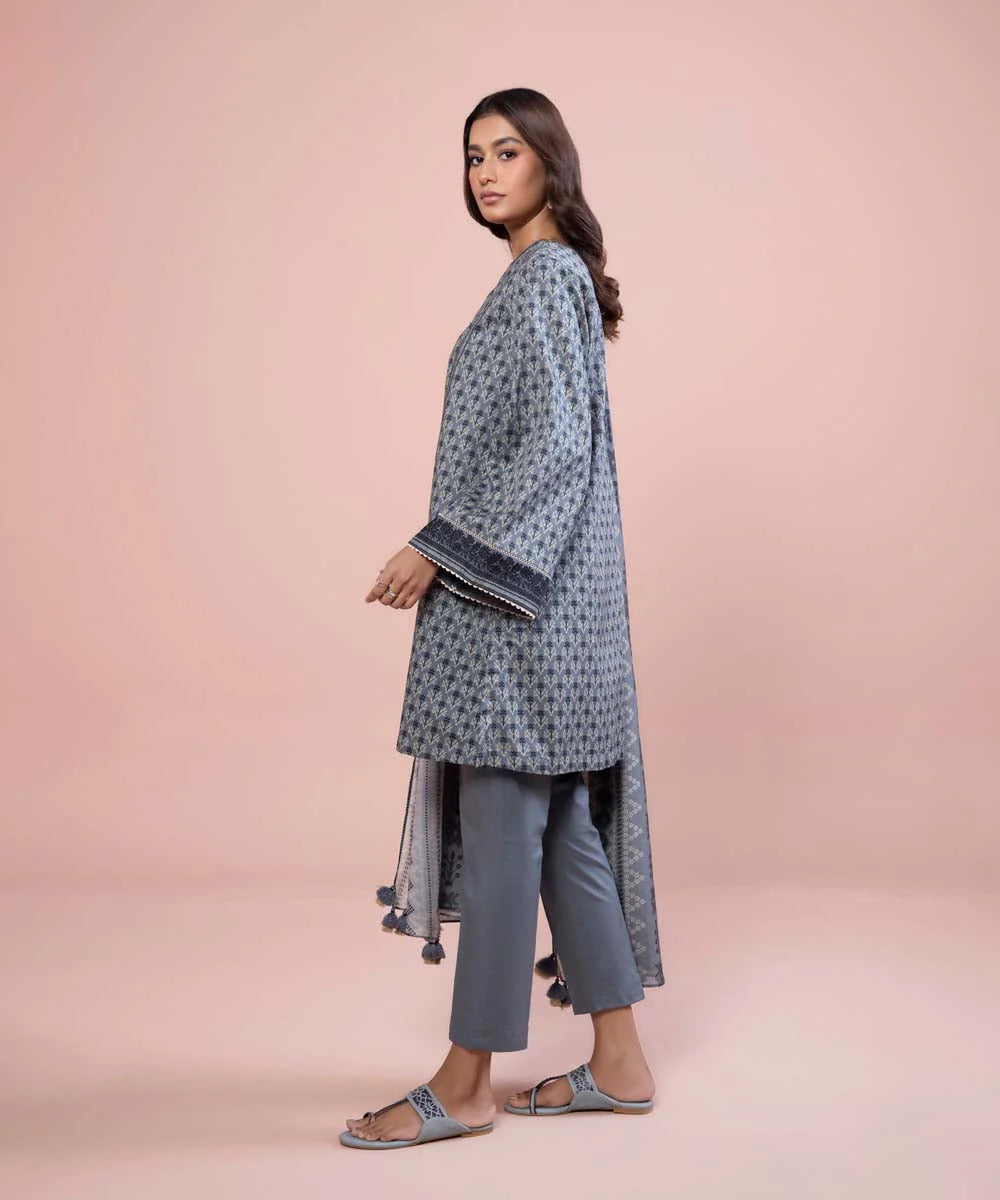 Sapphire | Unstitched 3Pc Printed Lawn Suit | 3P-DY23ZV0-9-R