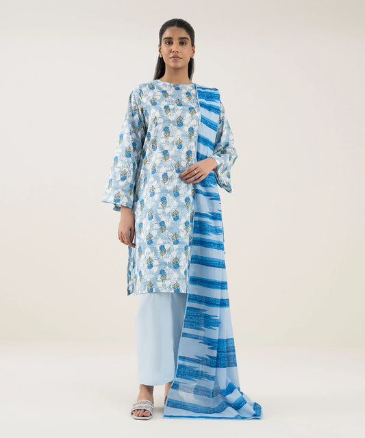SAPPHIRE | UNSTITCHED 3 PIECE PRINTED LAWN SUIT