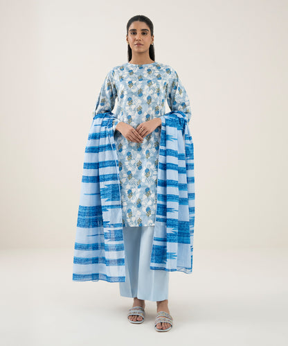 SAPPHIRE | UNSTITCHED 3 PIECE PRINTED LAWN SUIT