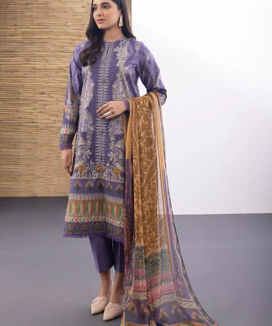 SAPPHIRE | UNSTITCHED 3 PIECE PRINTED LAWN SUIT