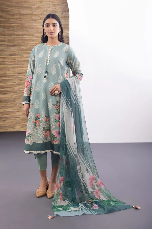 SAPPHIRE | UNSTITCHED 3 PIECE PRINTED LAWN SUIT