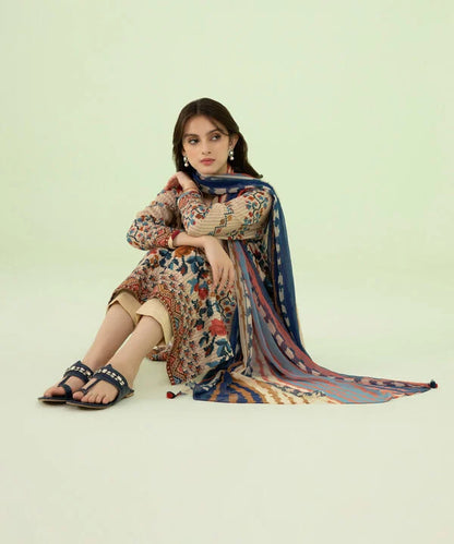 SAPPHIRE | UNSTITCHED 3 PIECE PRINTED LAWN SUIT
