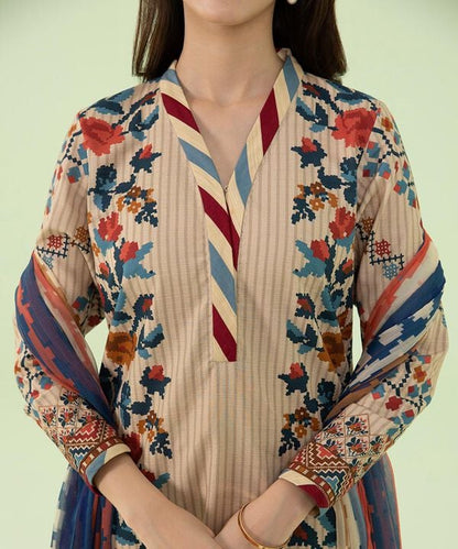 SAPPHIRE | UNSTITCHED 3 PIECE PRINTED LAWN SUIT