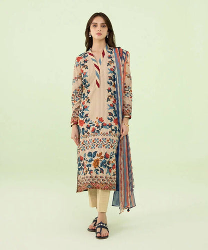 SAPPHIRE | UNSTITCHED 3 PIECE PRINTED LAWN SUIT