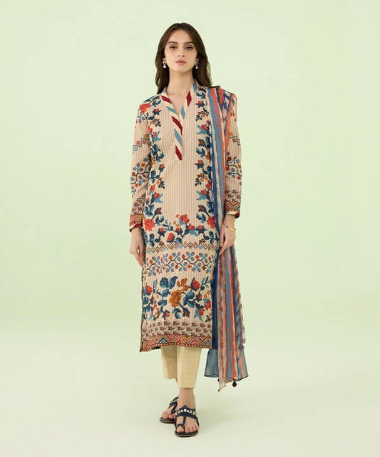 SAPPHIRE | UNSTITCHED 3 PIECE PRINTED LAWN SUIT