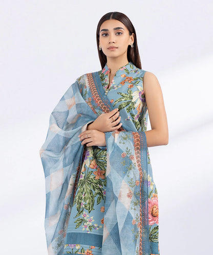 SAPPHIRE | UNSTITCHED 2 PIECE PRINTED CAMBRIC SUIT