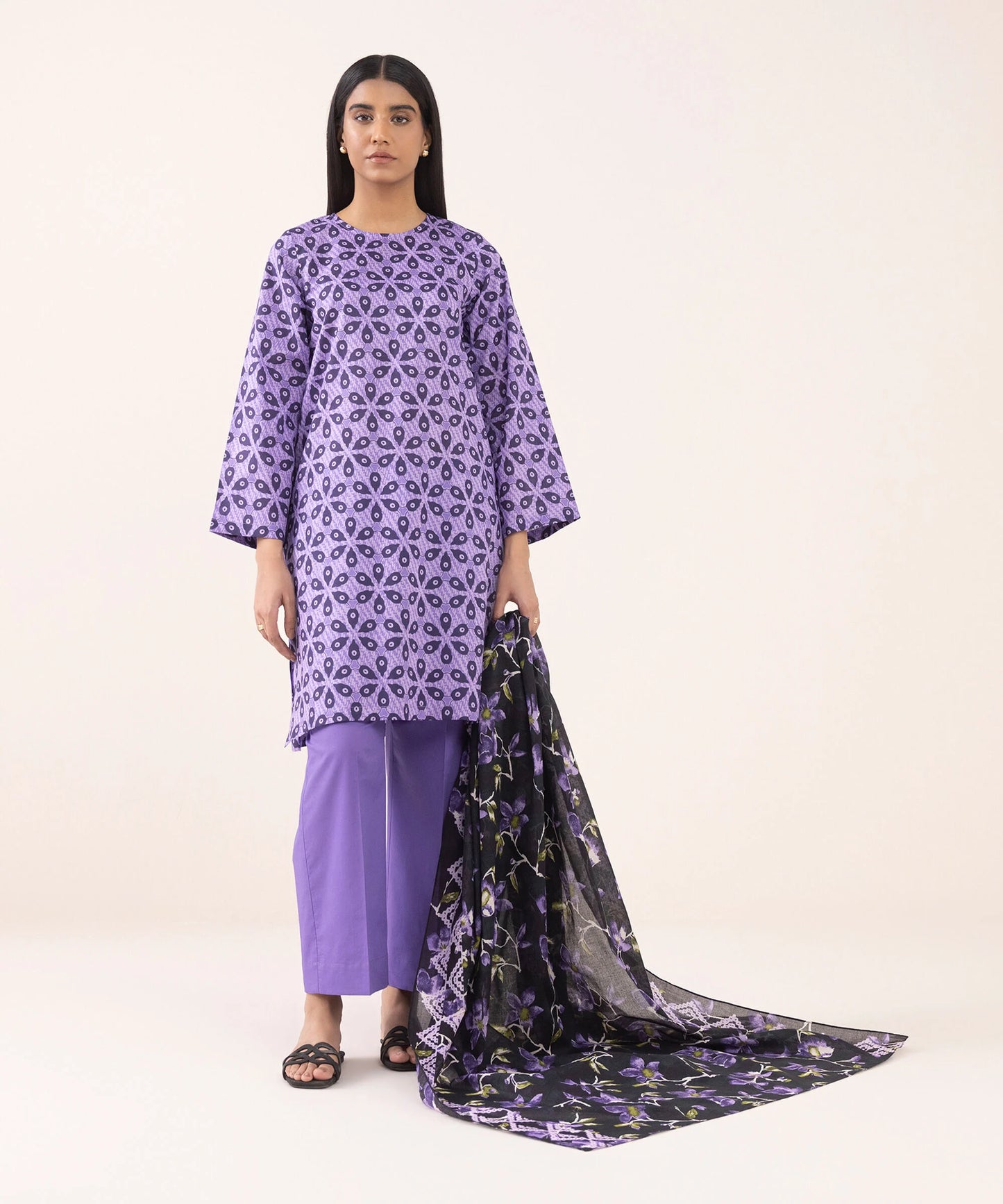 SAPPHIRE | UNSTITCHED 3 PIECE PRINTED LAWN SUIT