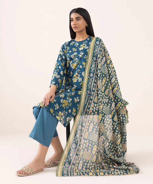 SAPPHIRE | UNSTITCHED 3 PIECE PRINTED LAWN SUIT