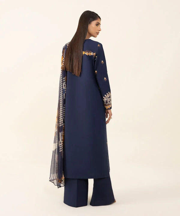 SAPPHIRE | UNSTITCHED 3 PIECE EMBROIDERED CAMBRIC SUIT