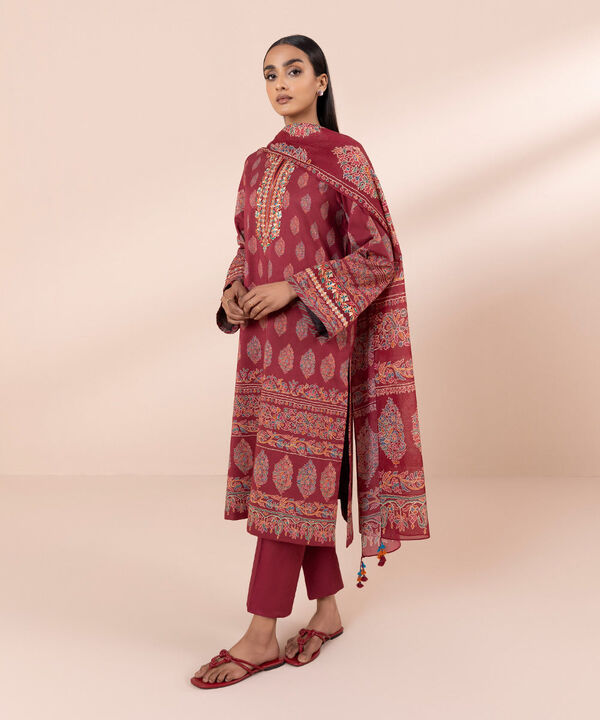 SAPPHIRE | UNSTITCHED 3 PIECE EMBROIDERED LAWN SUIT