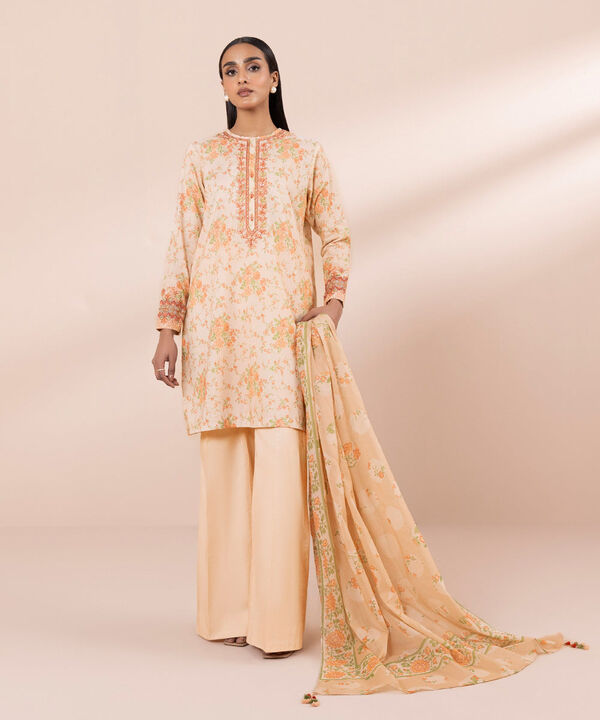 SAPPHIRE | UNSTITCHED 3 PIECE EMBROIDERED LAWN SUIT